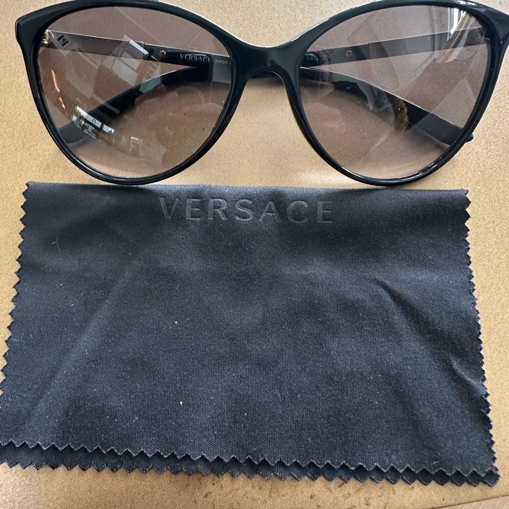 Versace Black Cat-Eye Sunglasses